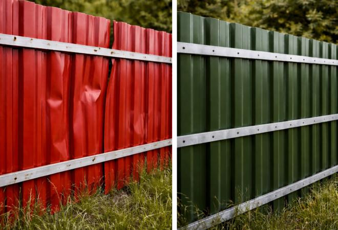 Профнастил на заборе: почему через год он гнётся, как фольга