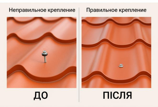 Как правильно закрепить металлочерепицу, чтобы избежать протечек и шумов