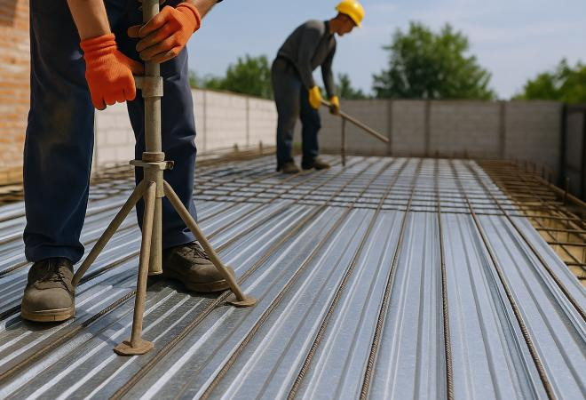 Які опори потрібні під профнастил при бетонних перекриттях